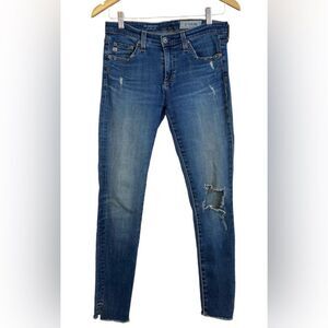 Adriano Goldschmied The Legging Super Skinny Distressed Ankle Jeans Size 27